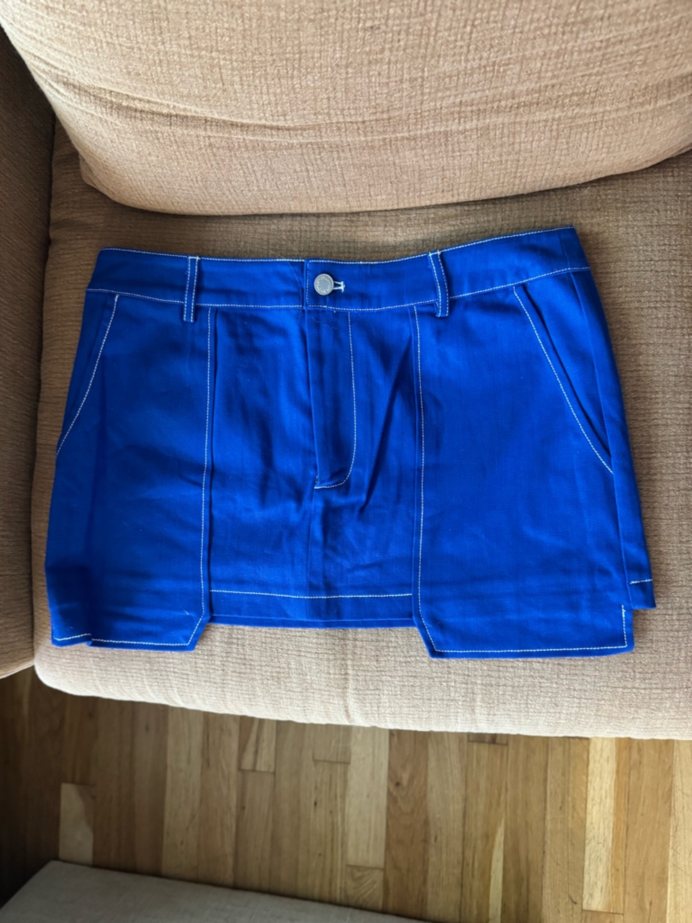 REVOLVE Royal Blue Mini Shorts with Contrast Stitching